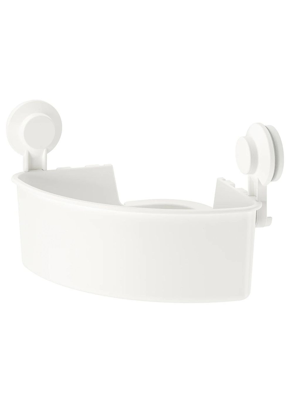 Кутова полиця з присоскою ІКЕА TISKEN білий (20400304) IKEA (267897698)