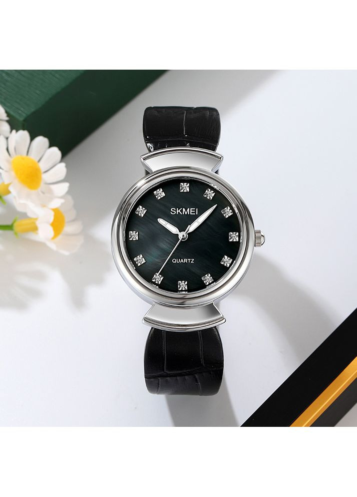 Часы Женские кварцевые с люминесцентным циферблатом серебристые и черные для повседневного использования ProDobro (367265398)