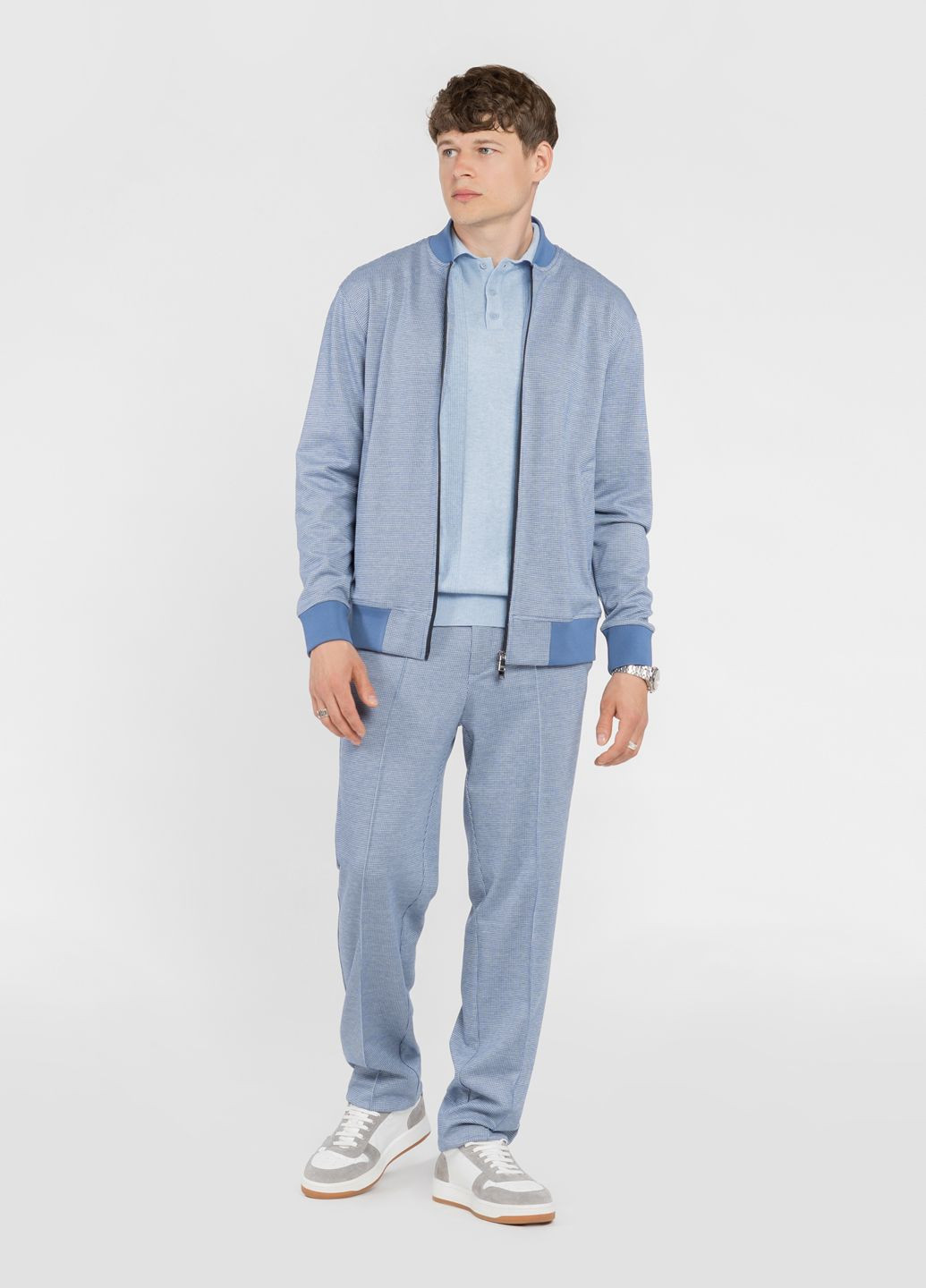 Кофта на молнии мужская синяя Arber Jersey Bomber ASKR-38 (332214150)