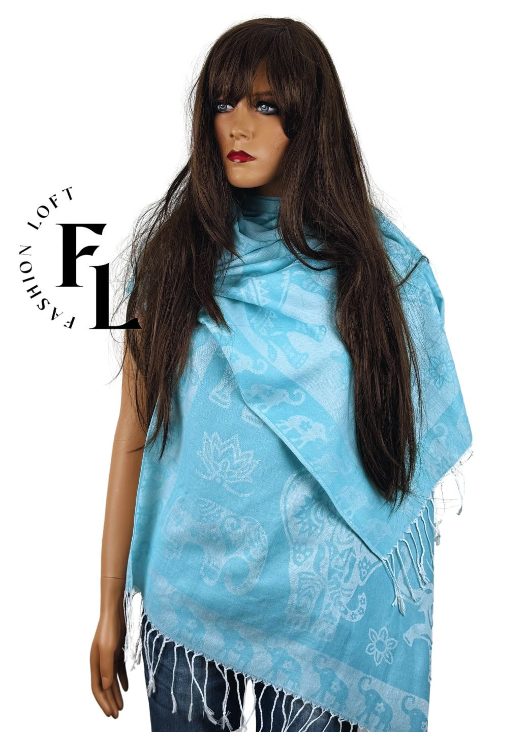 Жіночий шарф палантин (100% шовк 170х70см) Fashion Loft (296101648)