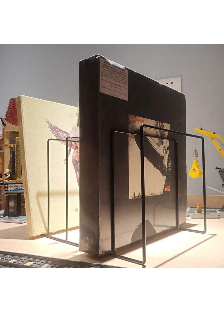 Стеллаж подставка для хранения виниловых пластинок 30х18х22 см. Black No Brand (366303992)