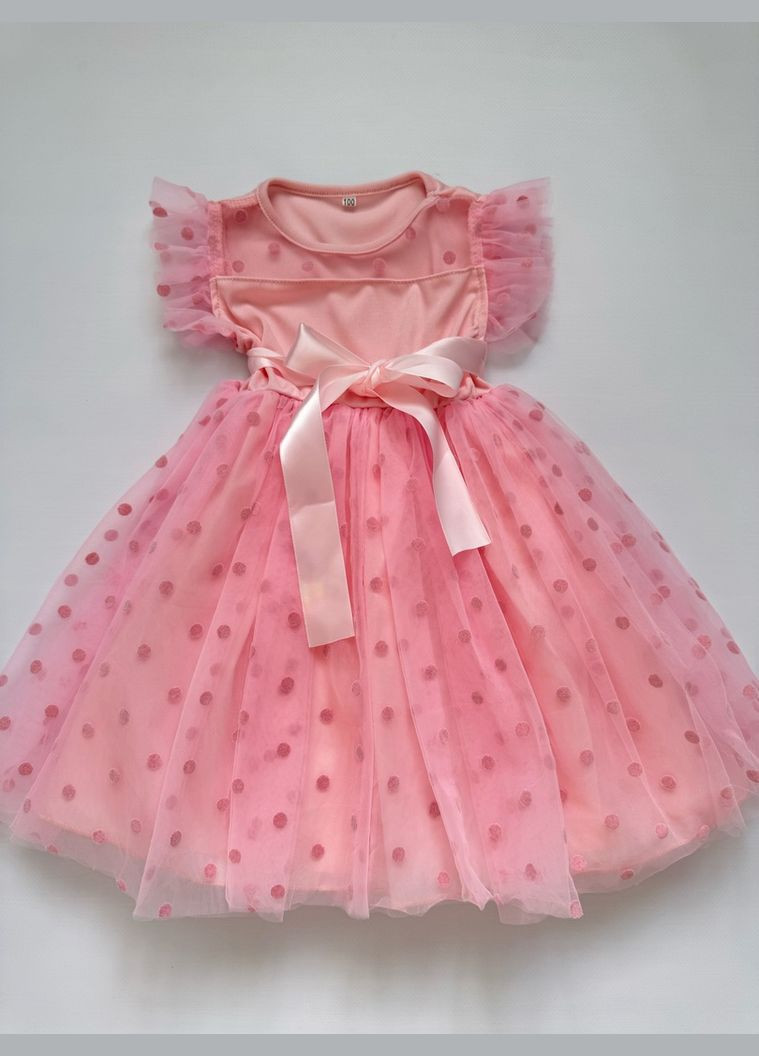 Розовое платье для девочки цвет розовый 10731 No Brand (322503097)