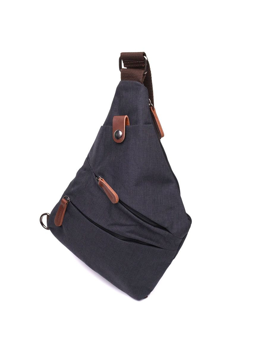 Сумка слинг мужская через плечо из черного текстиля 22196 Vintage (362418522)