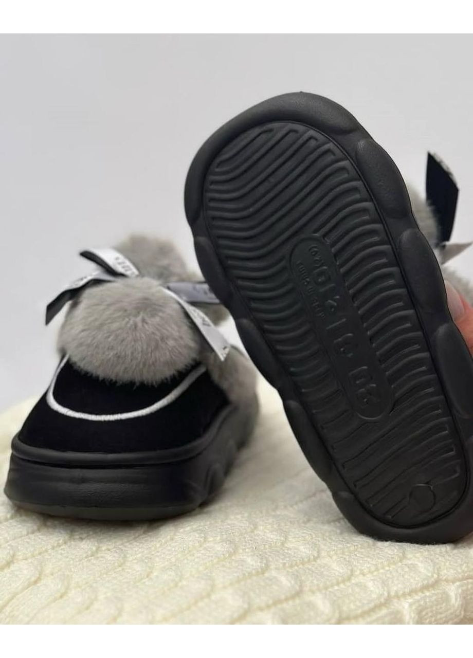 Черные детские тапочки для девочек микс (jha-5), Lion