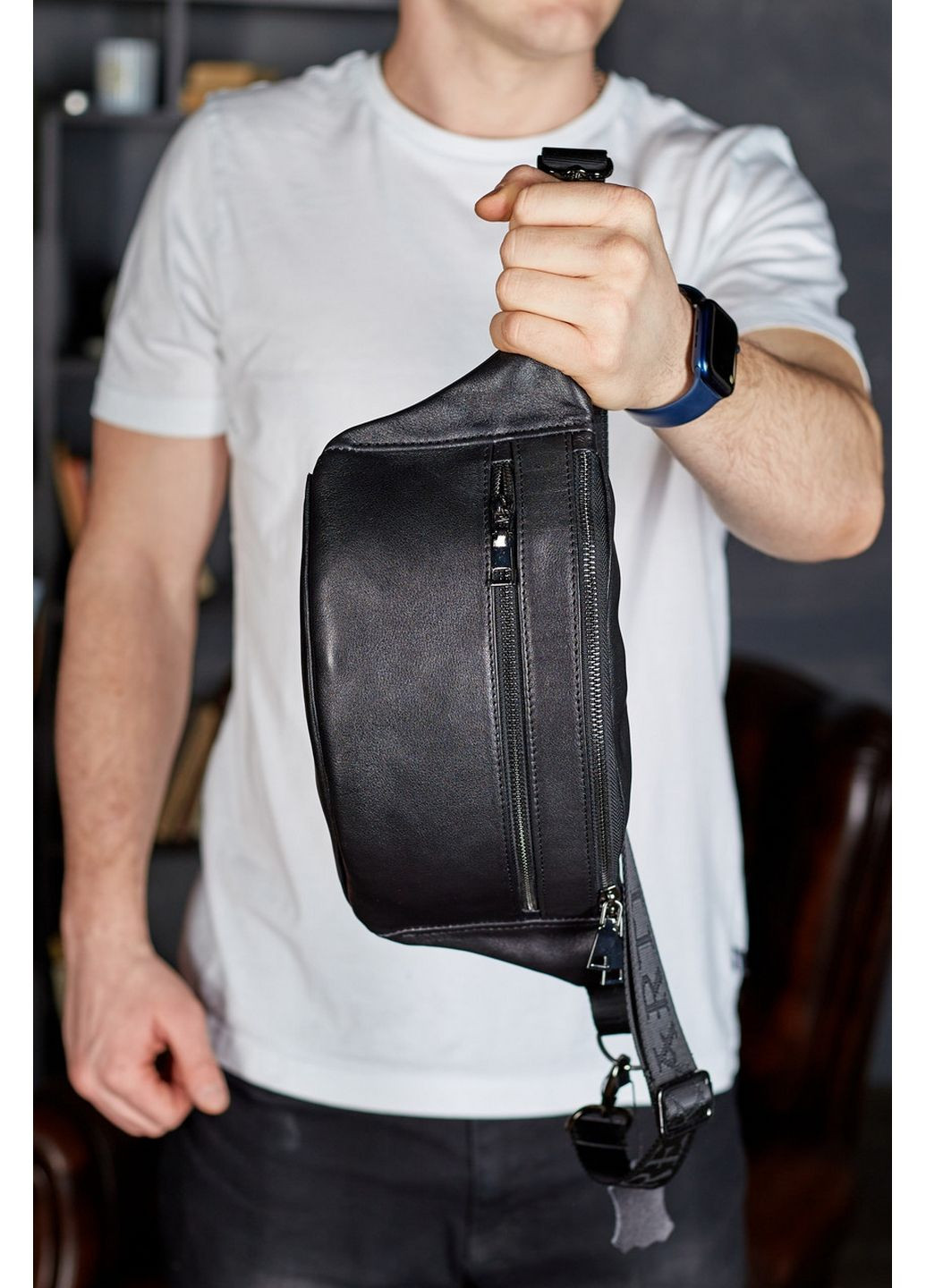 Шкіряна чоловіча бананка 14х2,5х10 см Tiding Bag (289460934)