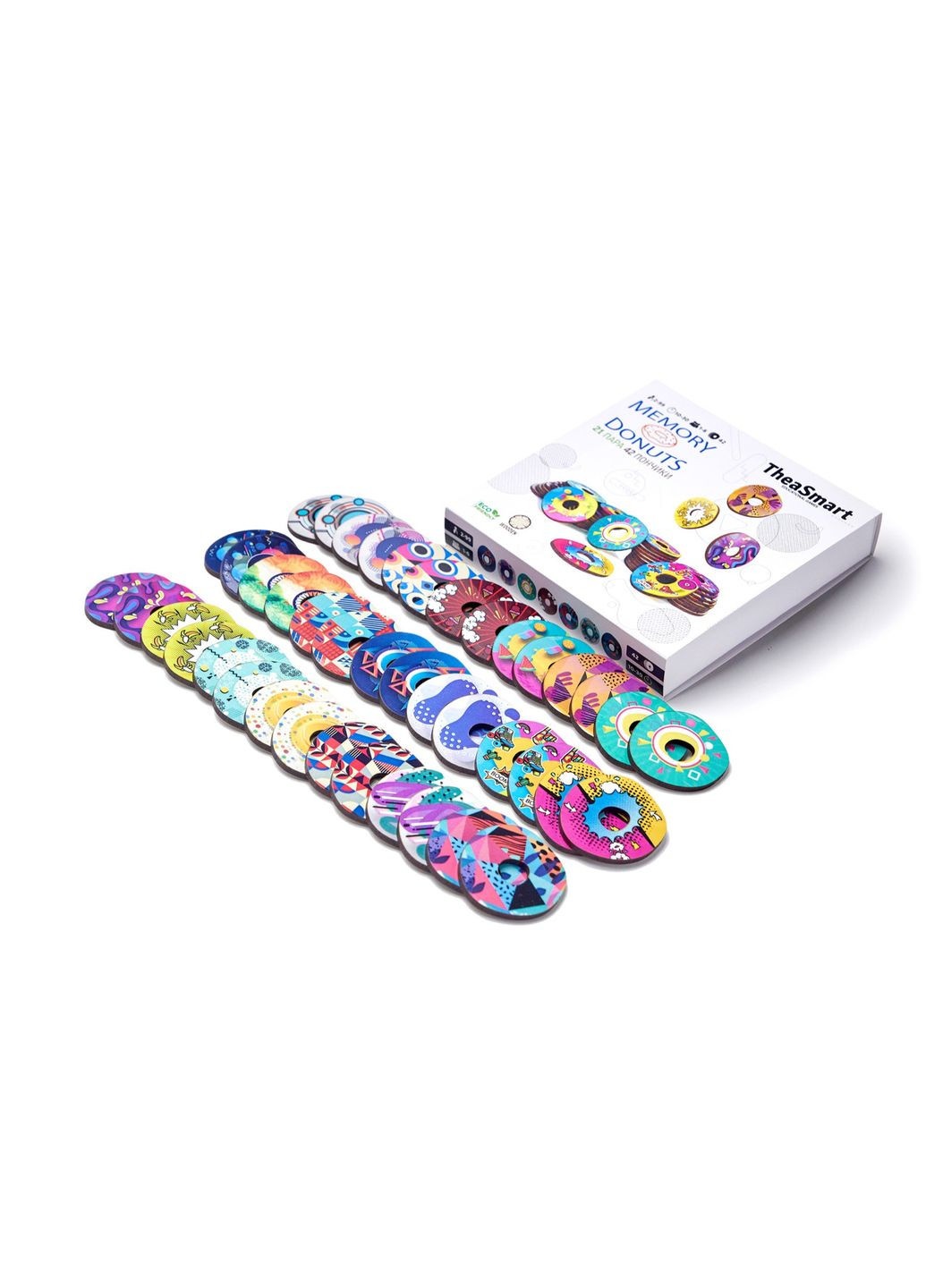 Гра дитяча "Пончики Мемо" Розвивай пам'ять та увагу No Brand № 23102 (347163978)