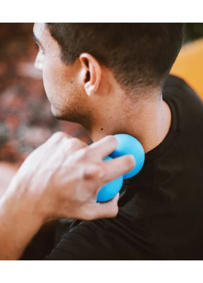 Двойной массажный мяч 12х6см Тяжелый фасциальный мяч 6x12 см Ортек (372128982)