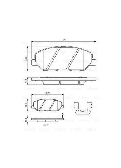 ДИСКОВЫЕ КОЛОДКИ ПЕРЕДНИ Bosch (365726603)