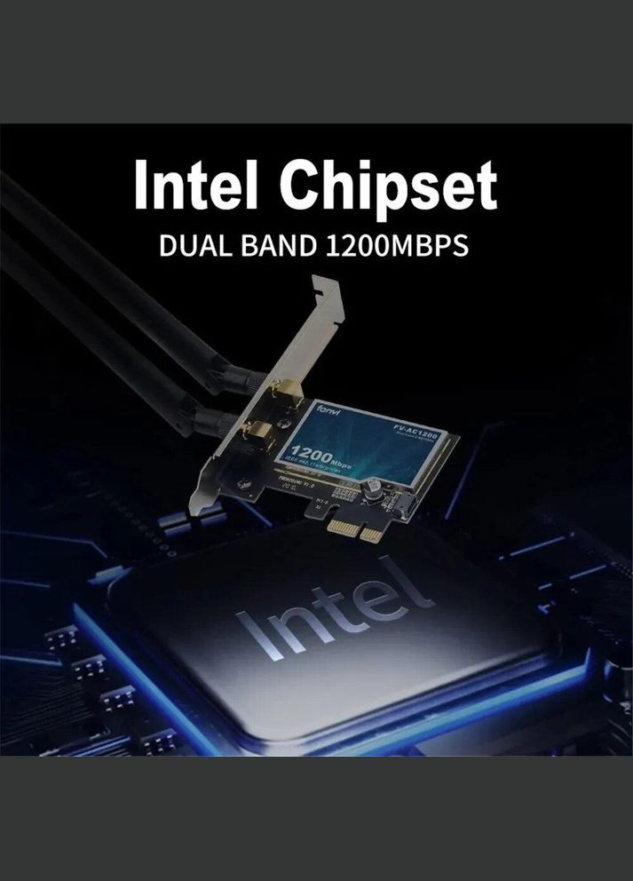 УЦІНКА! Мережева карта WiFi+Bluetooth Fenvi FV-AC1200s 2.4/5.8Ghz, дводіапазонна No Brand (316132024)