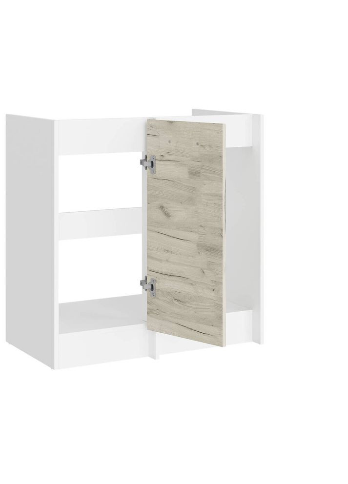 Кухонний модуль нижній кутовий Еко 790 дуб крафт білий/білий (без стільниці) 79х46х82 см (DTM-071032) Еверест (346531967)