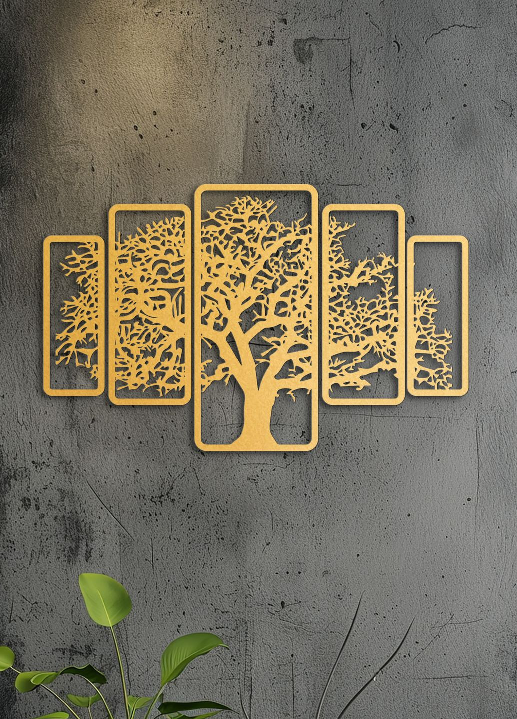 Картина лофт, настінний декор для дому "Дерево картина з 5 частин", декоративне панно 35х55 см Woodyard (292113811)