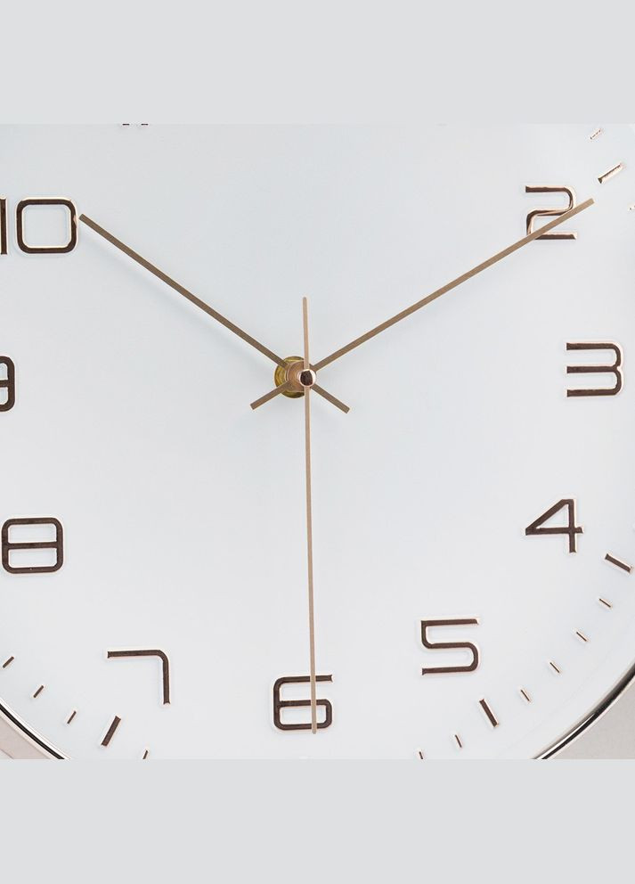Годинник настінний Класика 30 см 12016-033 біло-золотий No Brand (322772478)