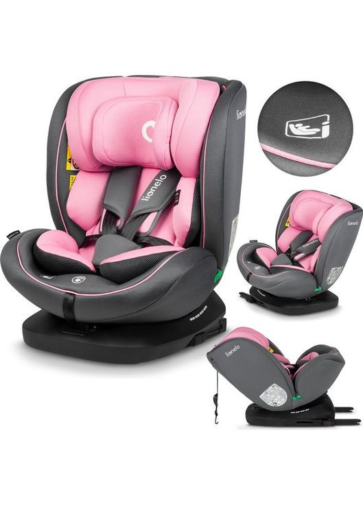 Автокрісло Bastiaan i-Size Pink Baby, рожеве Lionelo LO-BASTIAAN I-SIZE PINK BABY (328400726)