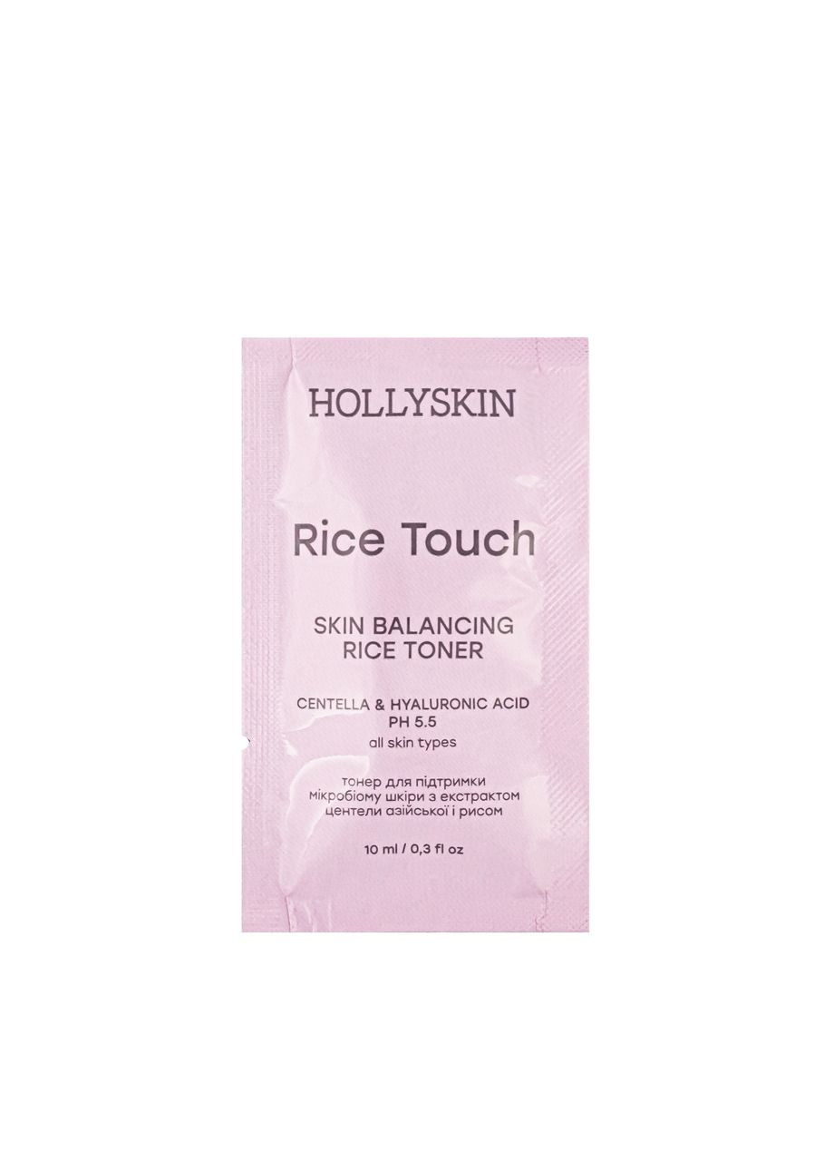 Тонер для шкіри обличчя Rice Touch Centella&Hyaluronic Acid пробник 10 мл Hollyskin (302727967)