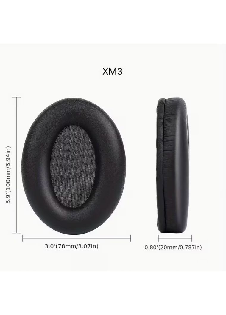 Амбушюры с эффектом памяти для наушников WH-1000XM3 увеличенные black черные Sony (363023464)