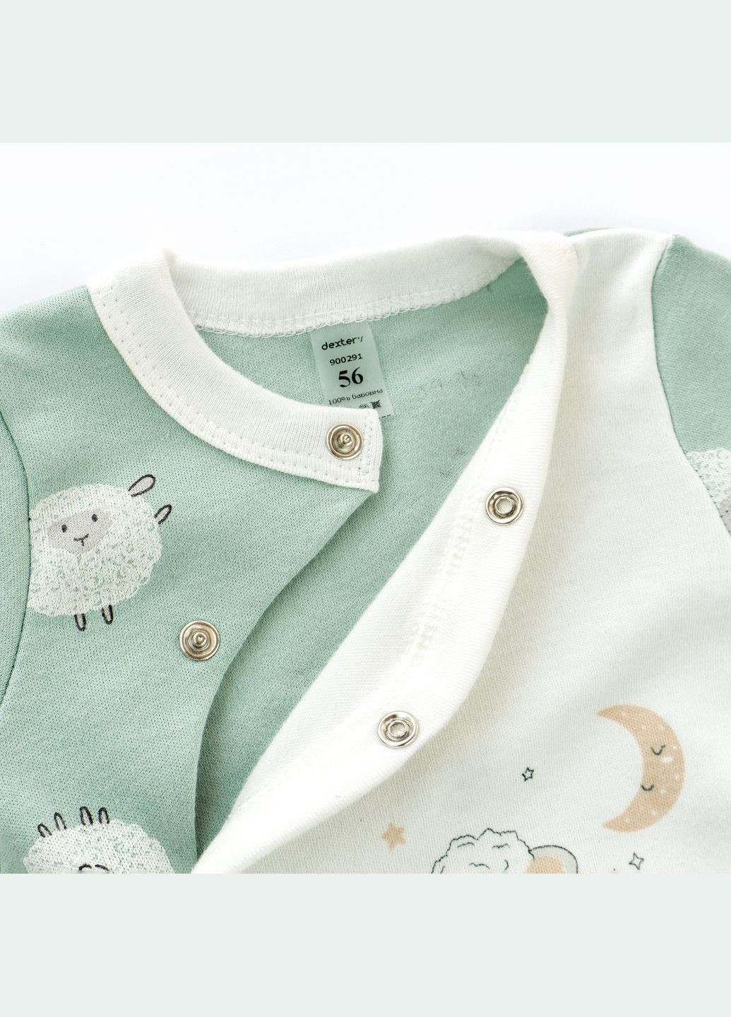 Чоловічок для немовлят з принтом овечки діагональна застібка на кнопках Cute sheep dexter's (365578916)