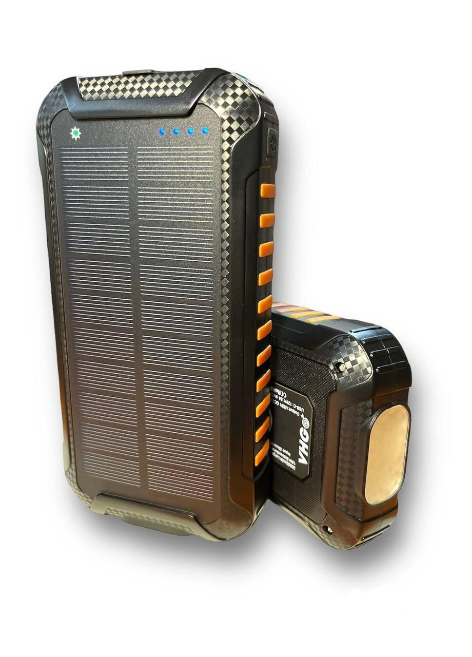 УМБ с солнечной панелью DN56 30000 mAh QC3.0+PD18W Portable Solar Charger Wireless, Orange VHG (361111424)
