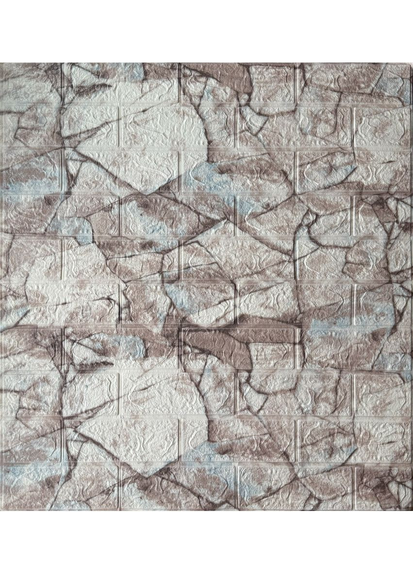 Самоклеющаяся декоративная 3D панель под кирпич королевский мрамор 700x770x3мм (351-3) 3D Loft (366288905)