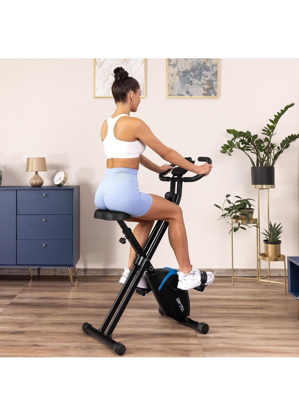 Велотренажер FX800 магнітний складний з еспандерами Gymtek (361952846)