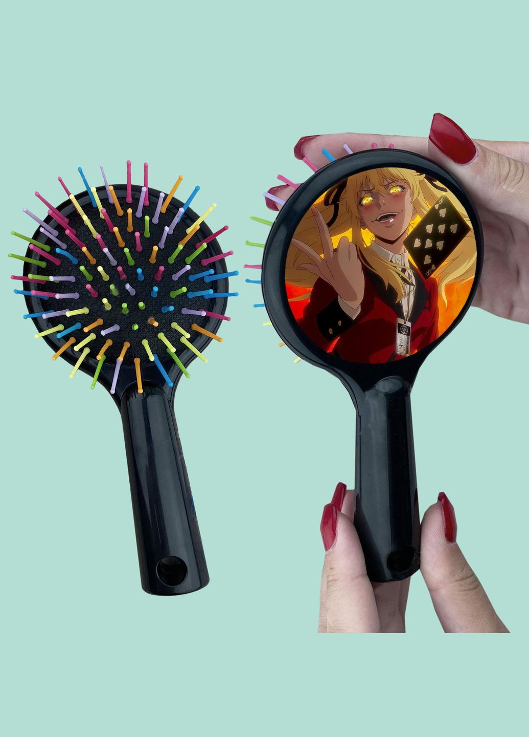 Расческа для волос Аниме Кормящие азарт #0008 черный No Brand (315044789)