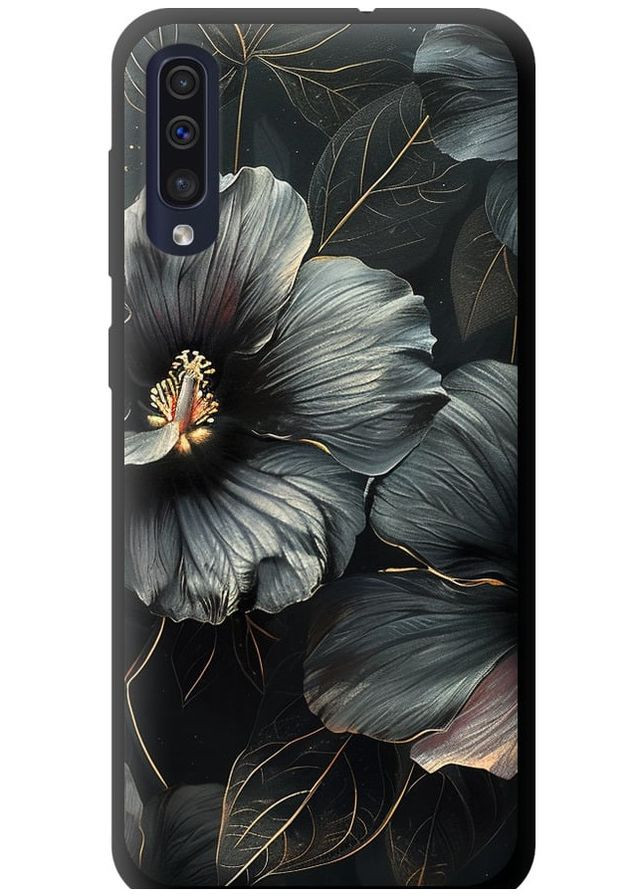 TPU черный чехол 'Черные цветы' для Endorphone Samsung Galaxy A50 2019 A505F (285107960)