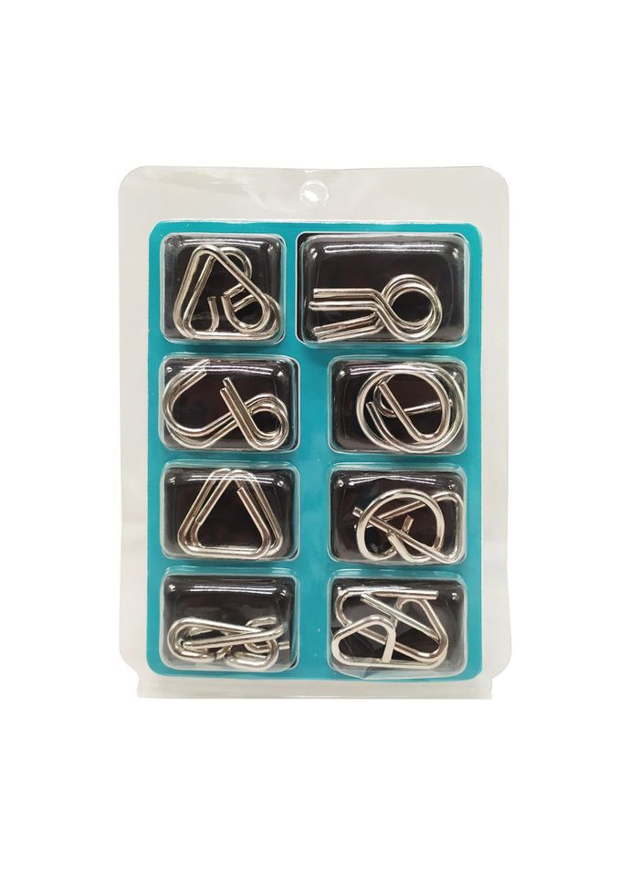 Набір металевих головоломок 2088F-G, 8 шт Бірюзовий BMW (322433785)