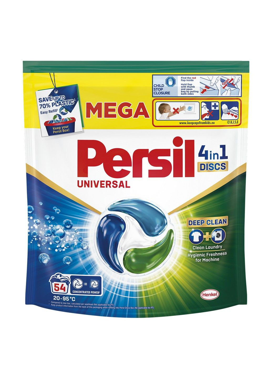 Диски для прання 4in1 Discs Universal Deep Clean 54 шт Persil (293343740)