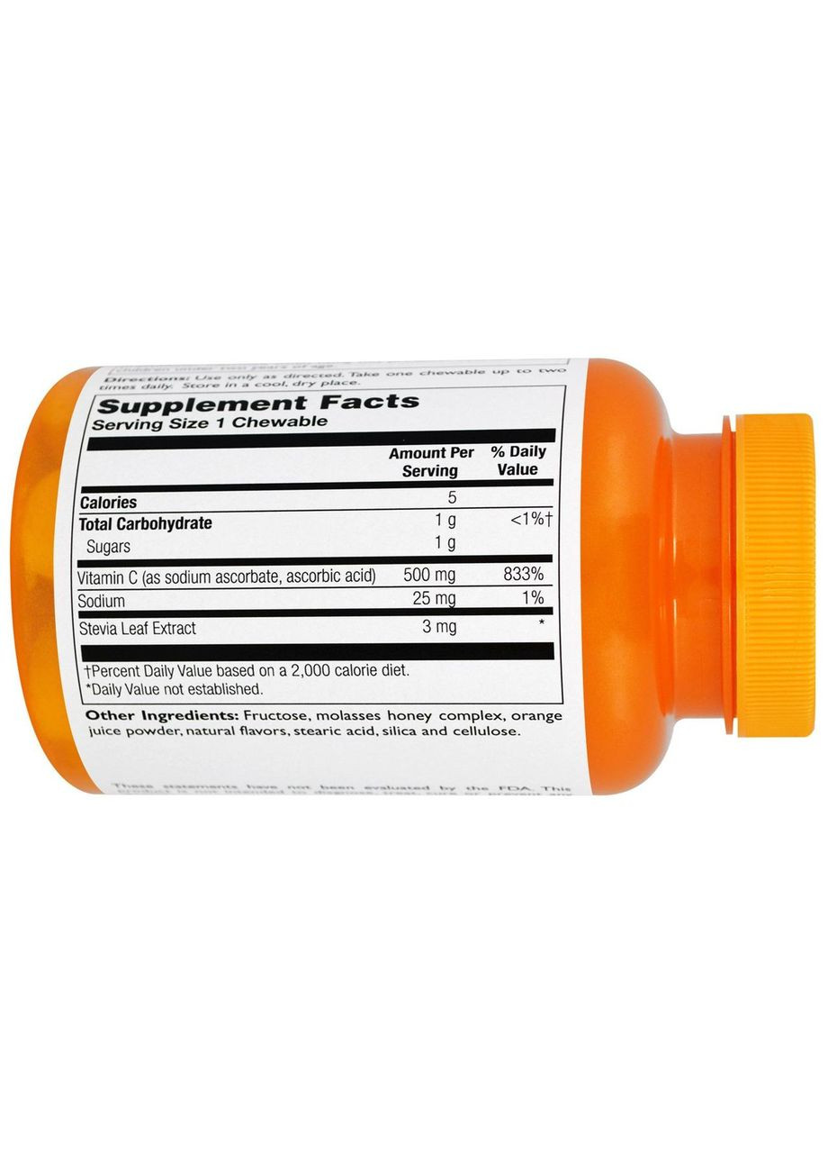 Витамин С, 500 мг, жевательный, 60 таблеток Thompson (364311022)