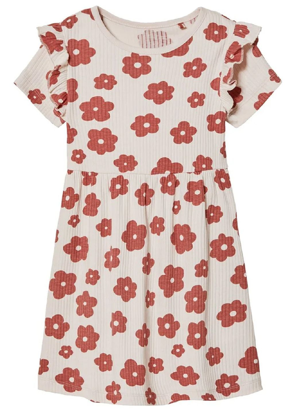 Комбинированное трикотажное хлопковое платье Lupilu (326270374)