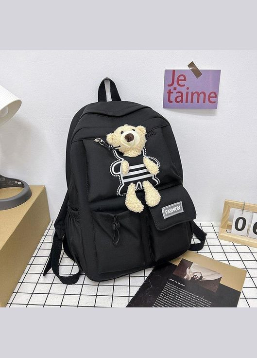 Рюкзак 10474 чоловічий жіночий дитячий шкільний портфель чорний No Brand (326487663)