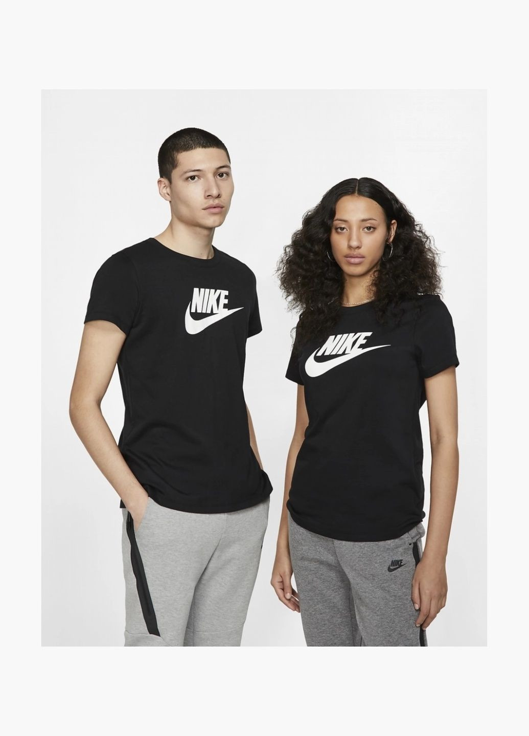 Футболка жіноча W Nsw Tee Essntl Icon Futur Black BV6169-010 Nike - (326783989)