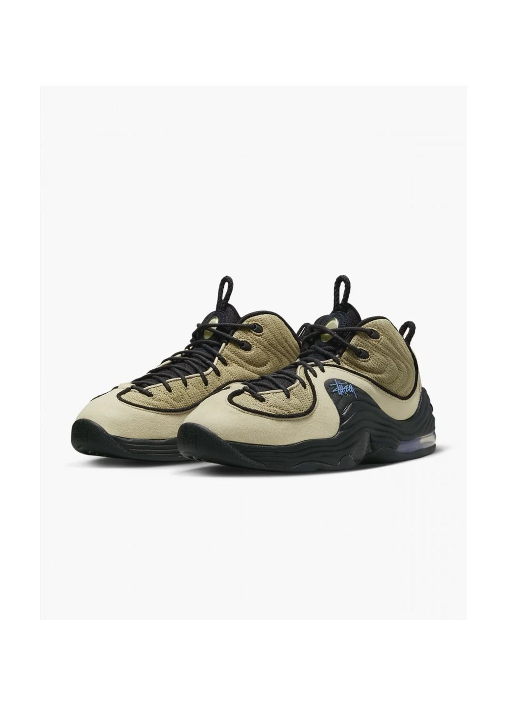 Бежеві кросівки чоловічі x stussy air max penny 2 beige Nike