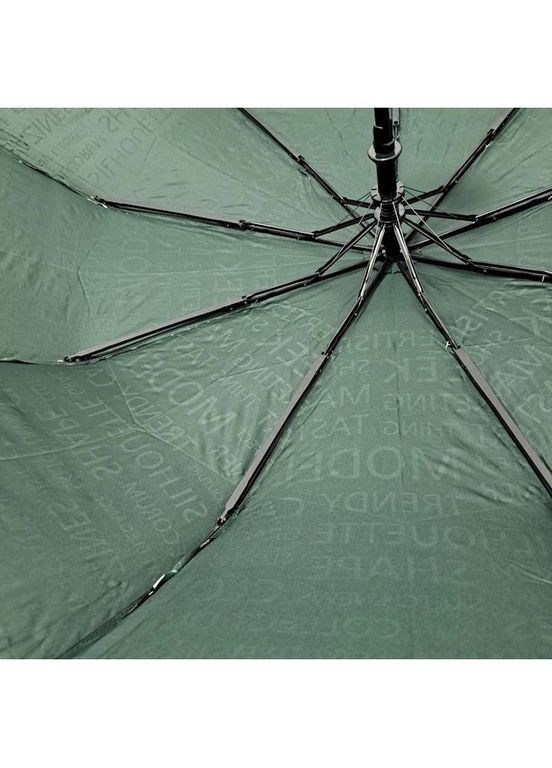 Зонт полуавтомат женский 593 "Words" на 9 спиц Темно-зеленый Toprain (280827820)