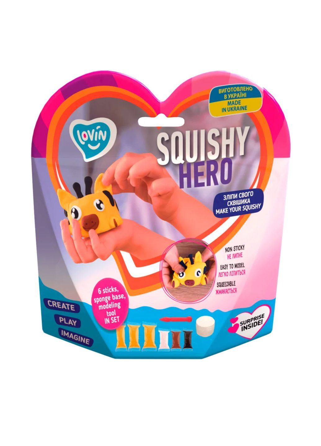 Набор для лепки Squishy "SquiRaff" с воздушным пластилином цвет разноцветный CB-00257491 LOVIN'DO (314889874)
