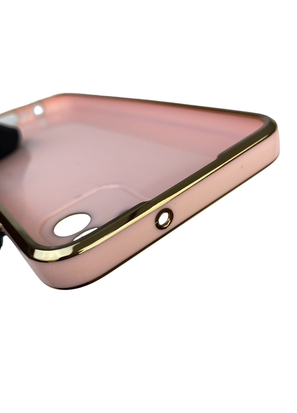 Чохол для Galaxy A03 (SM-A035F) глянцевий із захистом камери із золотою окантовкою на самсунг а03 пудровий gs1 Samsung (366230816)