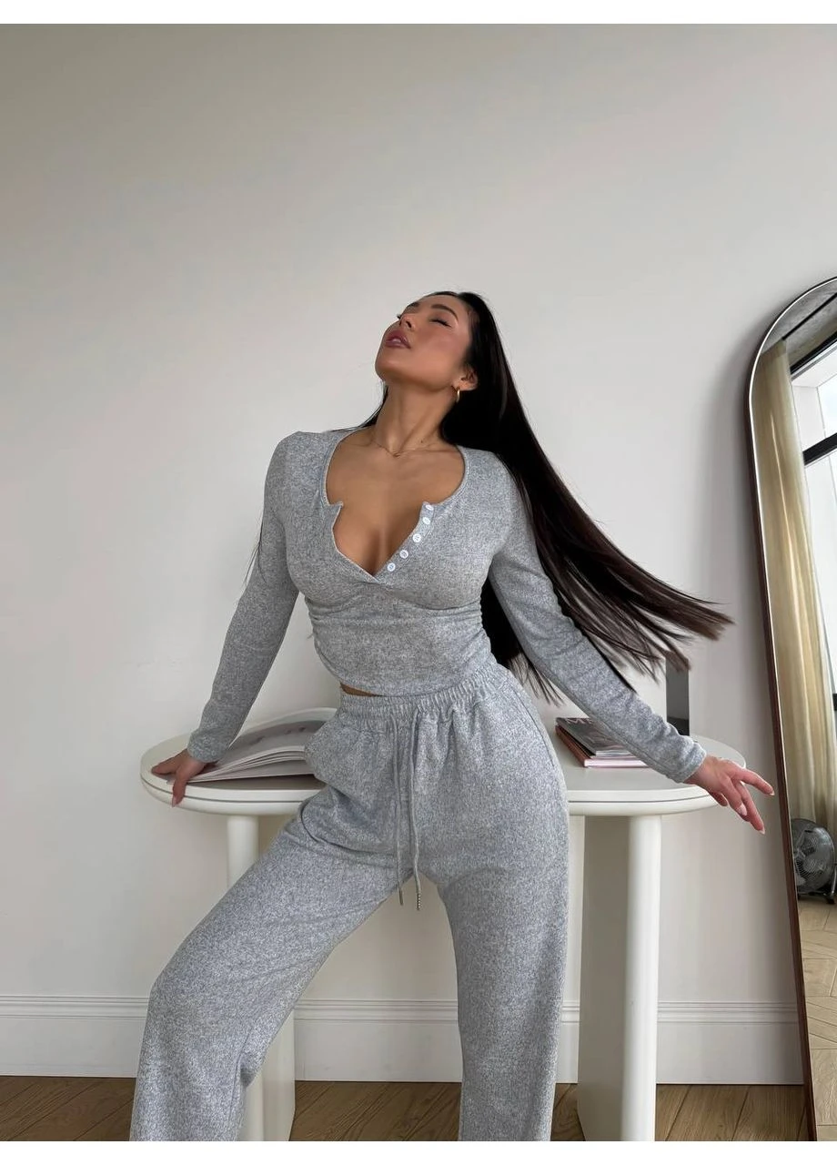 Серая пижама No Brand