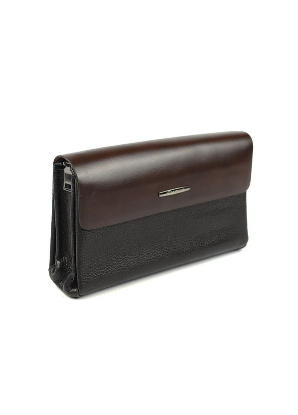 Клатч мужской коричневый кожаный классический с клапаном на магнитах No Brand (292404334)