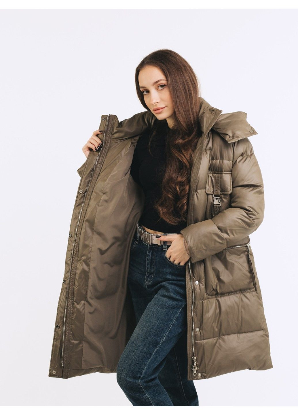 Коричнева зимня пальто 21 - 18152 ZLLY