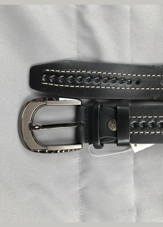 Чоловічий шкіряний ремінь 172/1р/14 (123 см) Чорний Maybik (308859558)