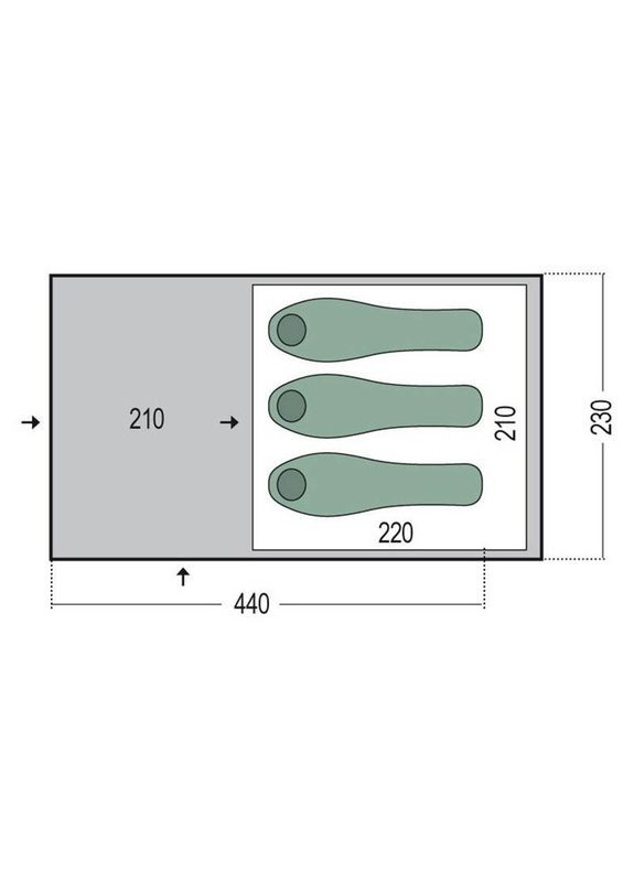 Палатка трехместная Nimbus 3 Green (PNG 144.3.Green) Pinguin (322206903)