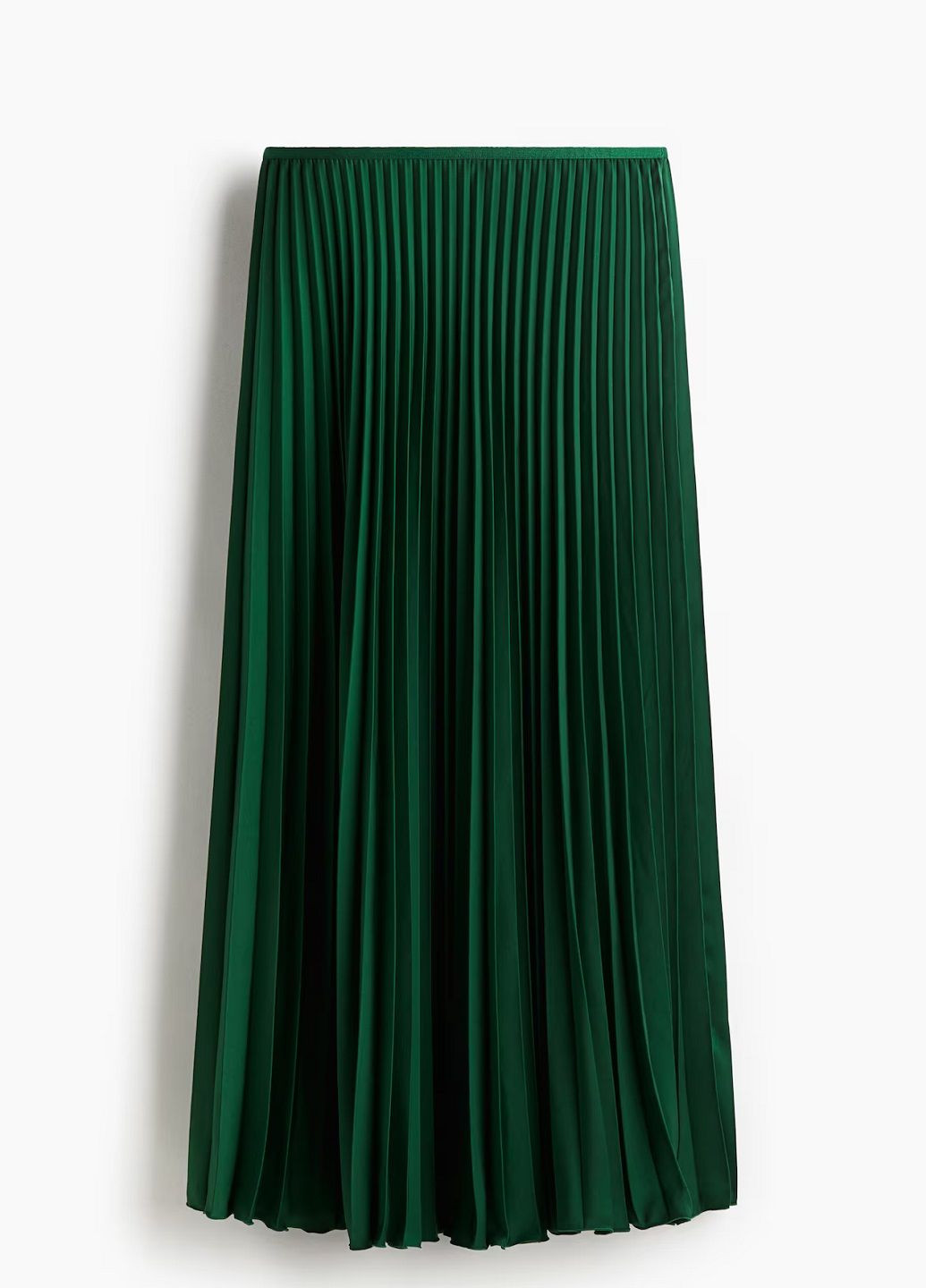 Темно-зеленая праздничный однотонная юбка H&M