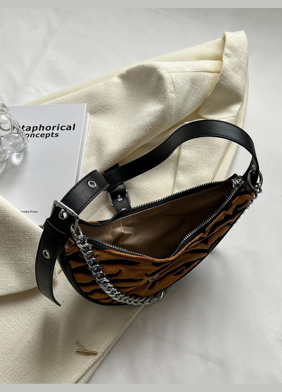 Жіноча сумка багет тигрова No Brand (306709601)