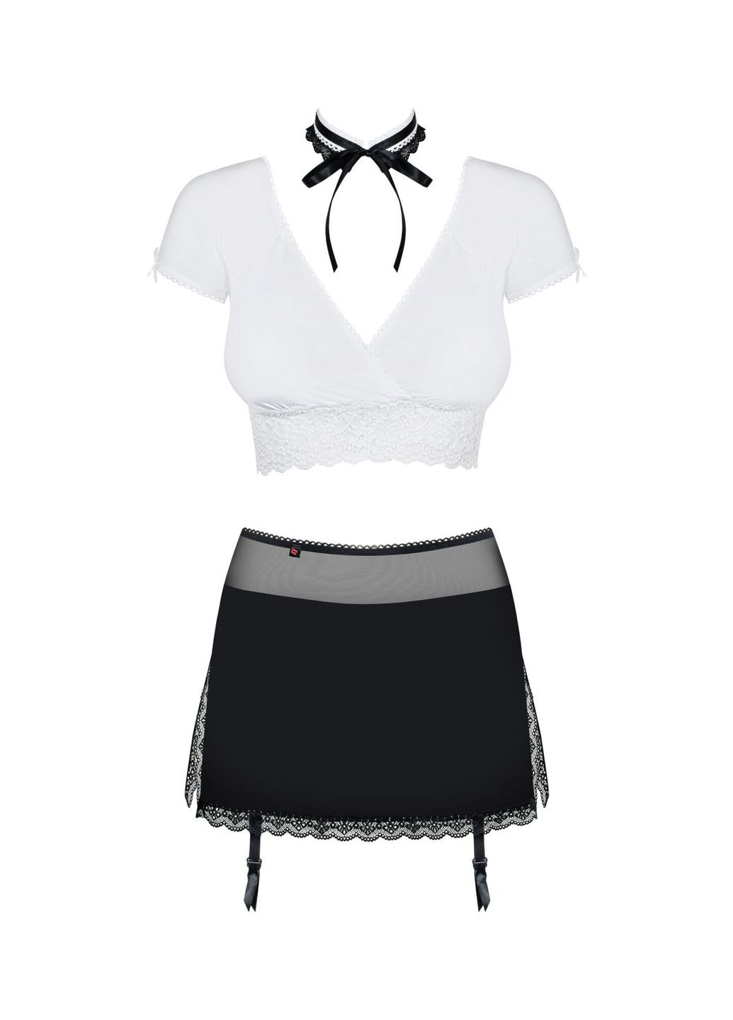 Эротический костюм секретарши Secretary suit 5pcs черно-белый - CherryLove Obsessive (282958939)