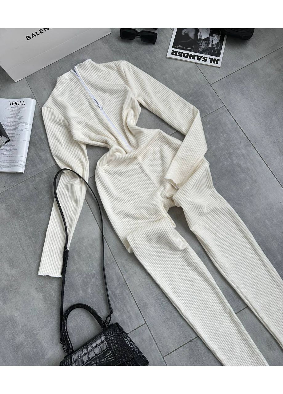 Комбінезон — ЗАМІРИ В ОПИСІ DK/DL Мода без кордонів однотонний молочний повсякденний ангора