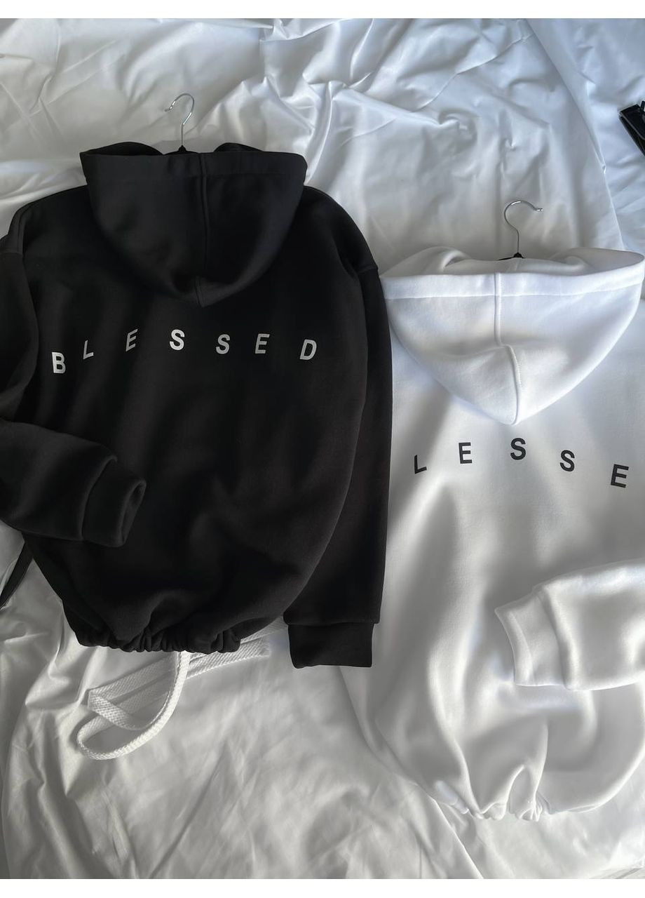 Худой оверсайз с регулирующей шнуровкой и трендовой надписью на спинке Україна (353495233)