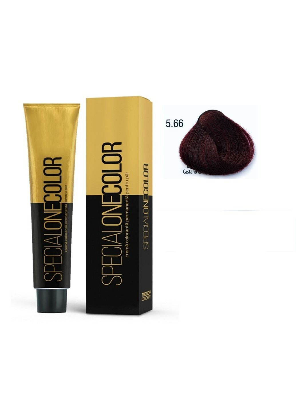 Крем-краска амиачная 5.66 LIGHT INTENSE RED BROWN 60 мл SPECIALONECOLOR Trendy Hair (362356491)