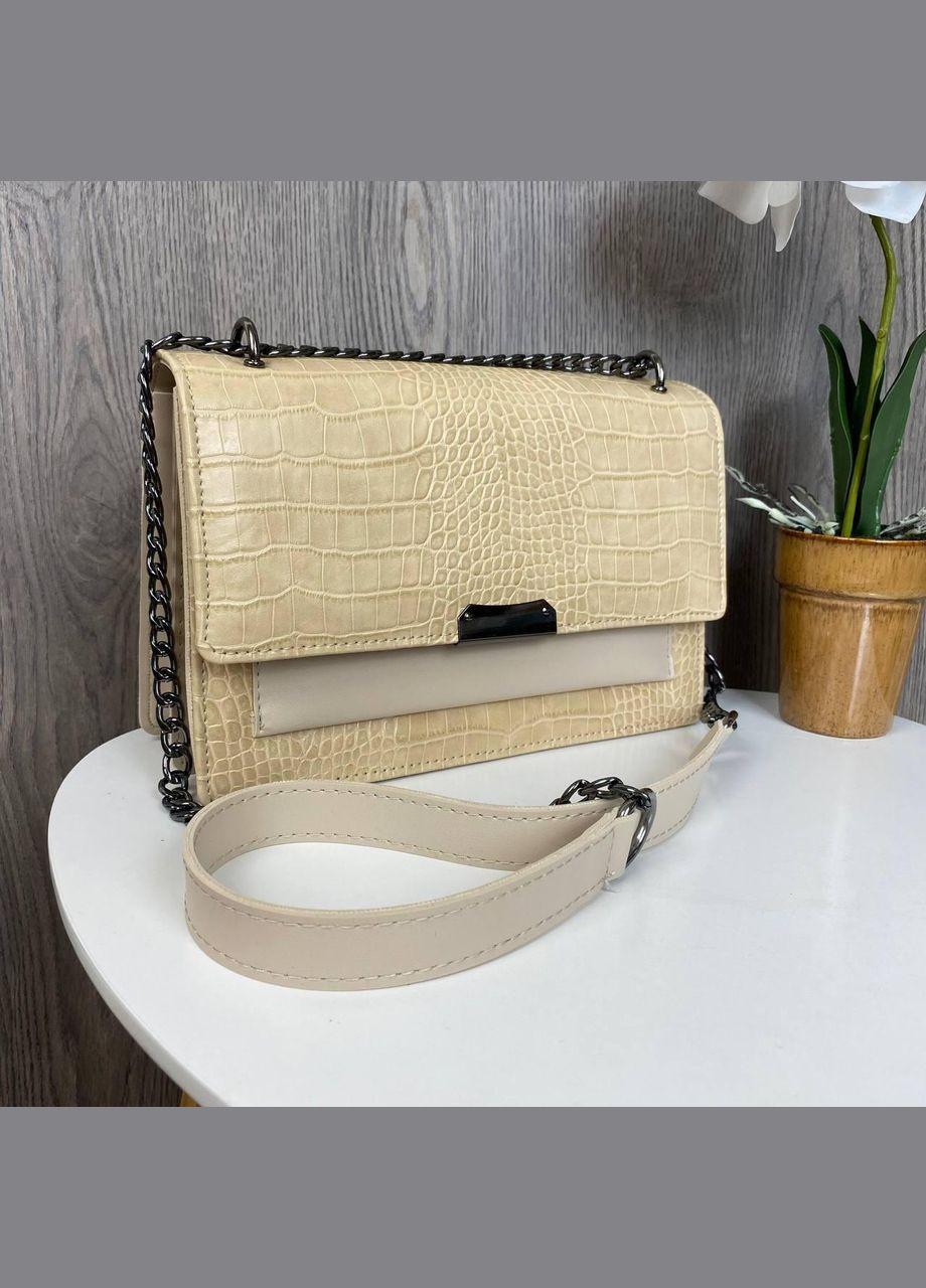 Женская мини сумочка клатч под рептилию Черный No Brand (298997780)