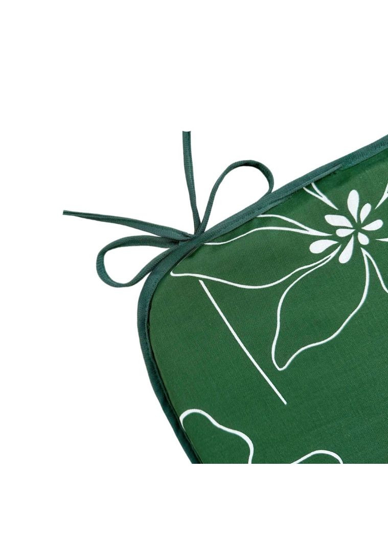 Подушка на шкільний стілець зелена з квітами No Brand (325258701)