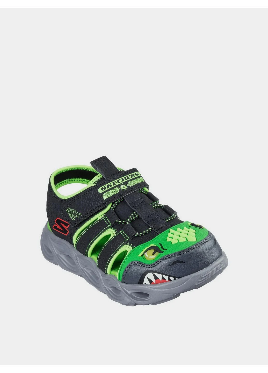 Цветные кэжуал сандалии 8166070 зелёный/чёрный kk3619 Skechers на липучке