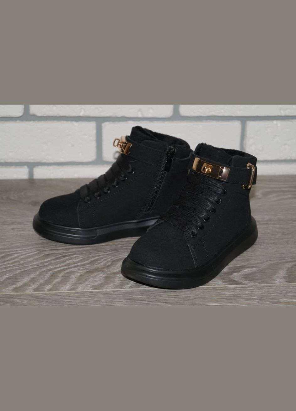 Черные повседневные, кэжуал осенние ботинки демисезонные для девочки чорные W.Niko